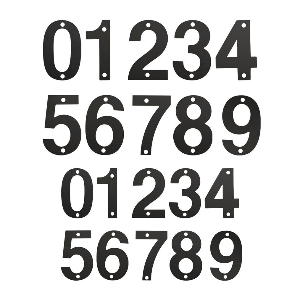 Stainless Steel House Number Rust Resistant Address Numbers Set Clear Visibility Door Numbers Plate Set for Outdoor Use