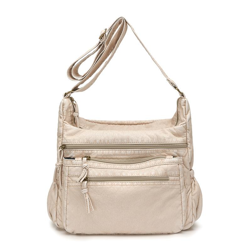 Borsa a tracolla da pendolare multi-tasche ad alta capacità in PU da donna, portatile