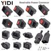 IEC 320 C13 C14 Inlet Power Plug Socket Rewirable 3 Pin Electrical Male Female Connector with Red Lamp Rocker Switch 10A Fuse