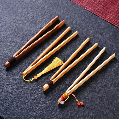 Handcrafted Japanese Bamboo Anti-Scalding Tea Tweezers with Tassels - Non-Slip Kung Fu Tea Set Clips