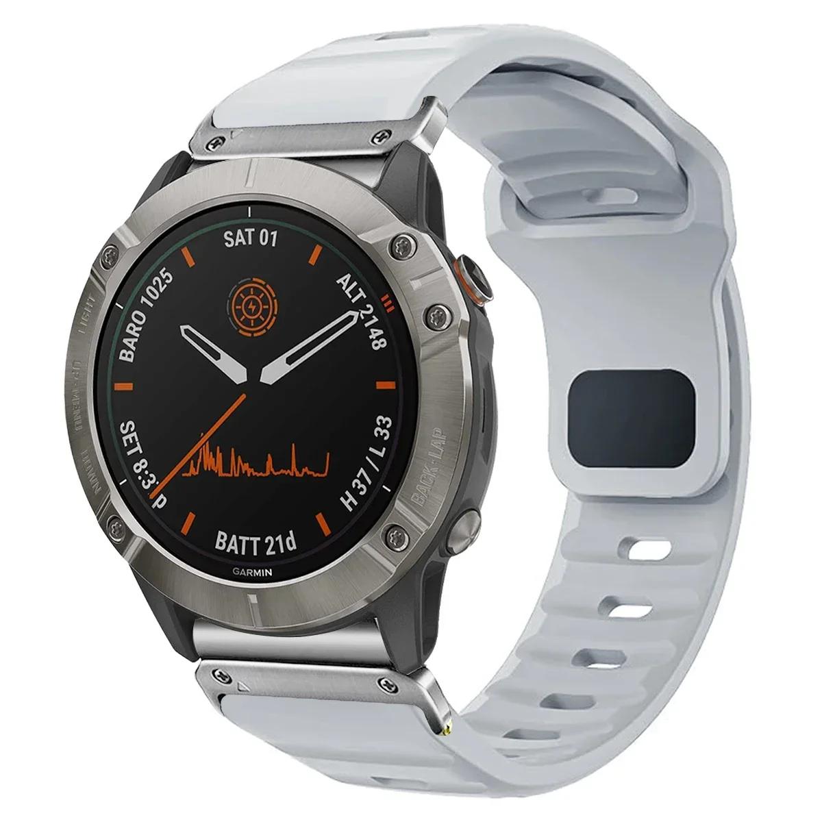 

22 мм 26 мм силиконовый ремешок QuickFit для Garmin Fenix 8 E 7 7X 6X Pro 5XPlus Epix Pro Gen 2 47 мм 51 мм/Enduro 3 ремешок для часов без зазоров 26mm