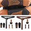 6x/Set Medieval Clothing Accessories Set Swords Holder PU Leather Waist Belt Arm Bracers Belt Halloween Cosplay Set