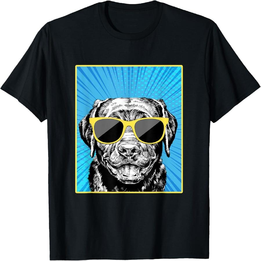 

Labrador Retriever Portrait Pop Art Sunglasses Black Lab Dog Men Women Kids T-Shirt XXXXXL чорний