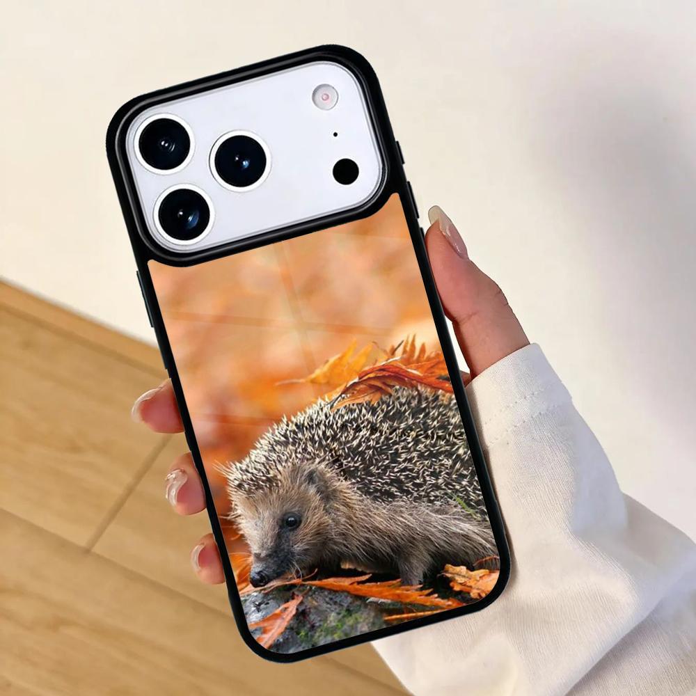 Animal Hedgehog cute Mobile Phone Case for IPhone 17 AIR 16pro Max 15 14 13 12 11 Bumper Cover