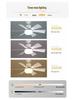 Six-Leaf Flower Pattern Ceiling Fan Light with Removable Blades, E27 Base, Ideal for Bedroom & Living Room.