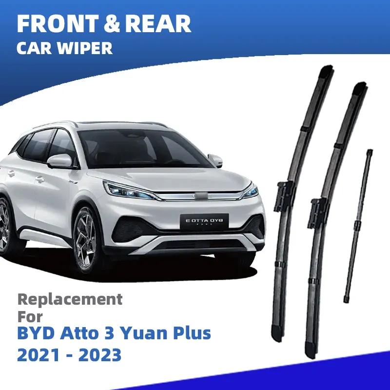 RHD Front Rear Windshield Wiper Blades For BYD Atto 3 Yuan Plus Atto3 2021 2022 2023 3pc Windscreen  Brushes  Window Accessories