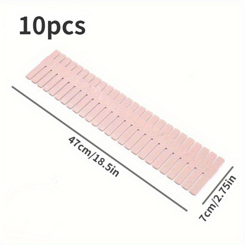 

10pcs Drawer Divider Adjustable Plastic Free Combination Partition Storage Shelves Underwear SocksOrganizer for Makeup Clapboard рожевий