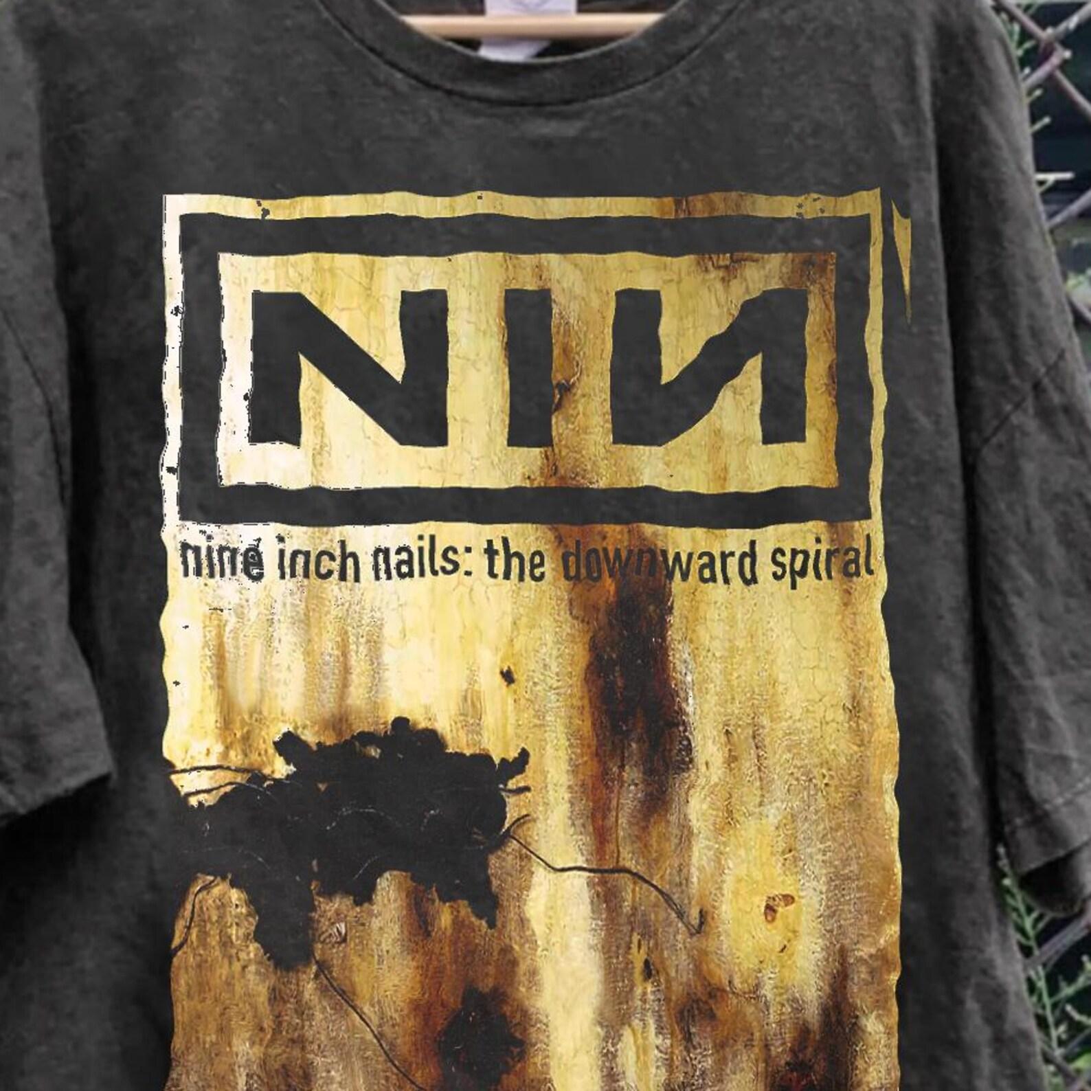 NIN Downward Spiral T-Shirt | Nine Inch Nails Broken Logo , Live Woodstock Tee S