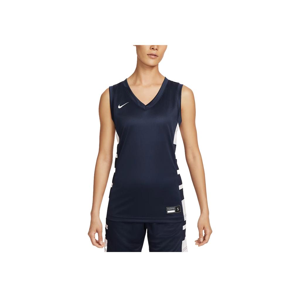 Nike Dri-Fit Elite Power Fashion Simple Stylish Solid Color Basketball Vest Women Tops Deep-Team-Blue IM9814-401