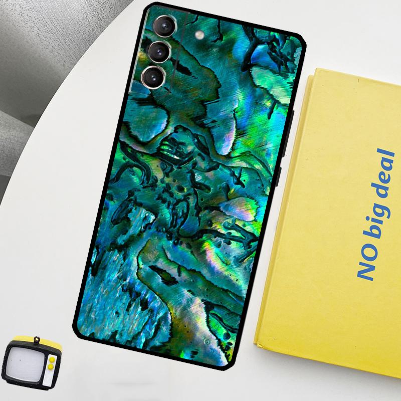 Abalone Shell Phone Case For Samsung Galaxy S25 Ultra S21 S22 S23 S24 Ultra S9 S10 S20 Plus S25 FE Cover