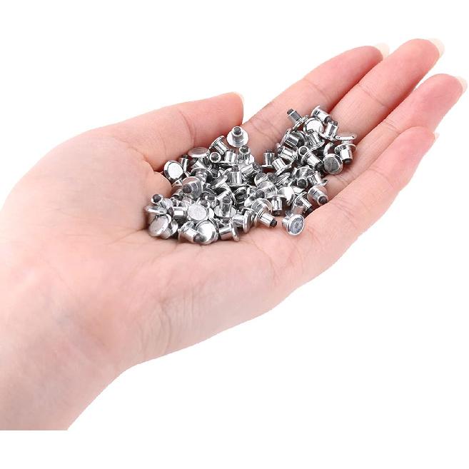 Qiilu Reifenschraube, 100 Stück 6,5 mm / 0,26" Radreifen-Schraubstollen Schneereifen-Spikes für Fahrrad Auto Motorrad ATV Schuhe