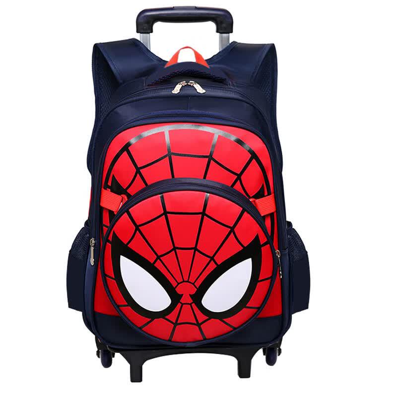 Xinjingzhou Spider-Man Boys  Rolling School Bag
