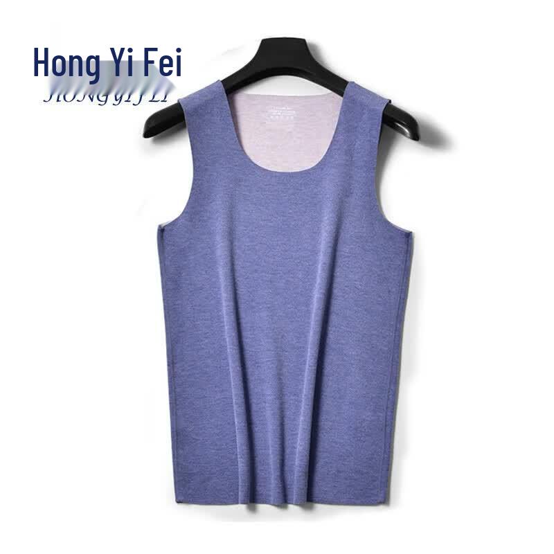 Hongyifei Men's Silk Blend Thermal Self-Heating Vest