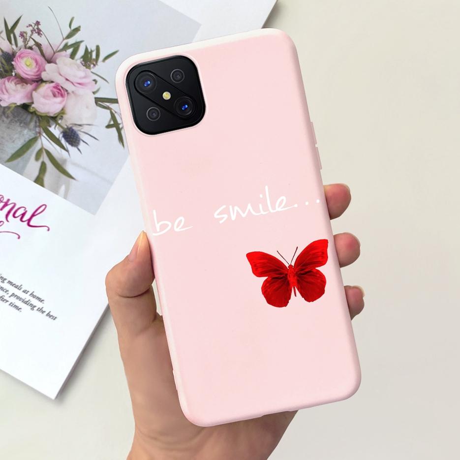 For Oppo Reno 4Z 5G Case CPH2065 Lovely Candy Painted Cover Soft Silicone Phone Case For Oppo Reno4 Z Reno4Z Fundas 6.57'' Coque