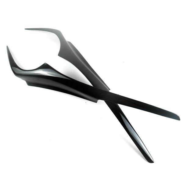 BMW 3 Series E90/E91 Glossy Black Eyelid Covers for Headlights (2006-2011, 1 Pair)