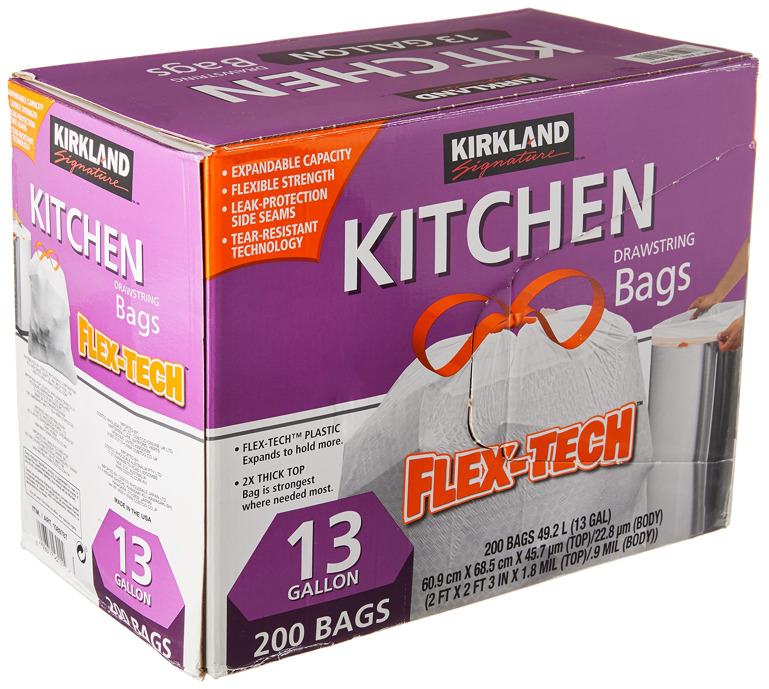

Kirkland Kirkland Signature Garbage Bags with Drawstring 49L x 200 Pieces