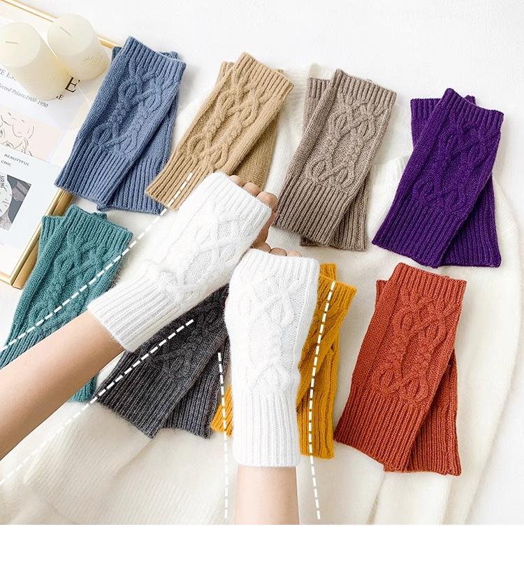 Versatile Solid Color Beret Hat Set for Middle-aged and Elderly Women - Plus Velvet Thick Knit Wool, Autumn/Winter