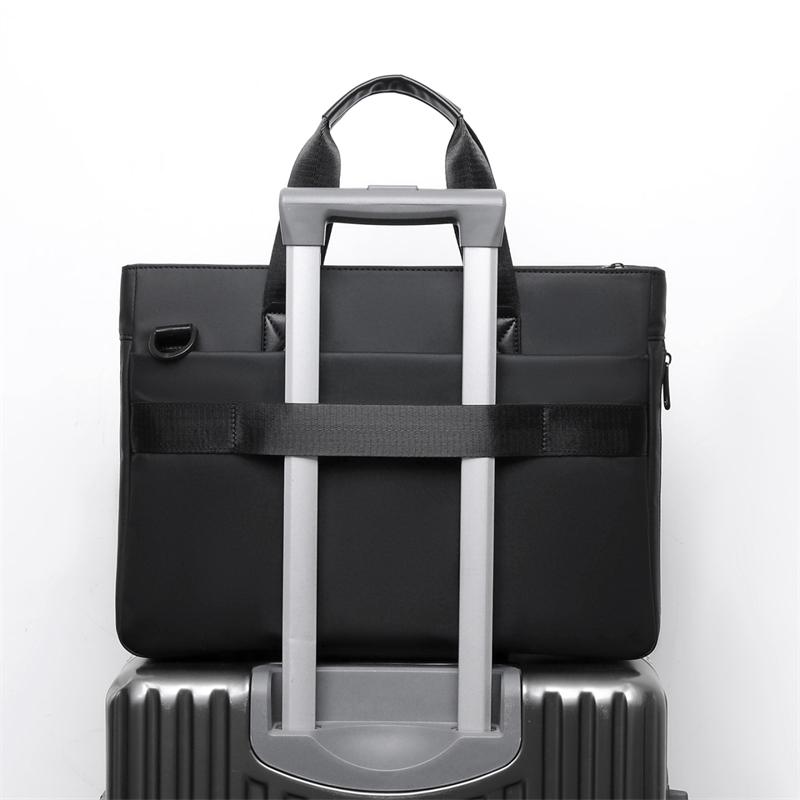 Men's Business Briefcase Large Capacity Handbag Oxford Crossbody Bag Commuter Shoulder Computer Bag