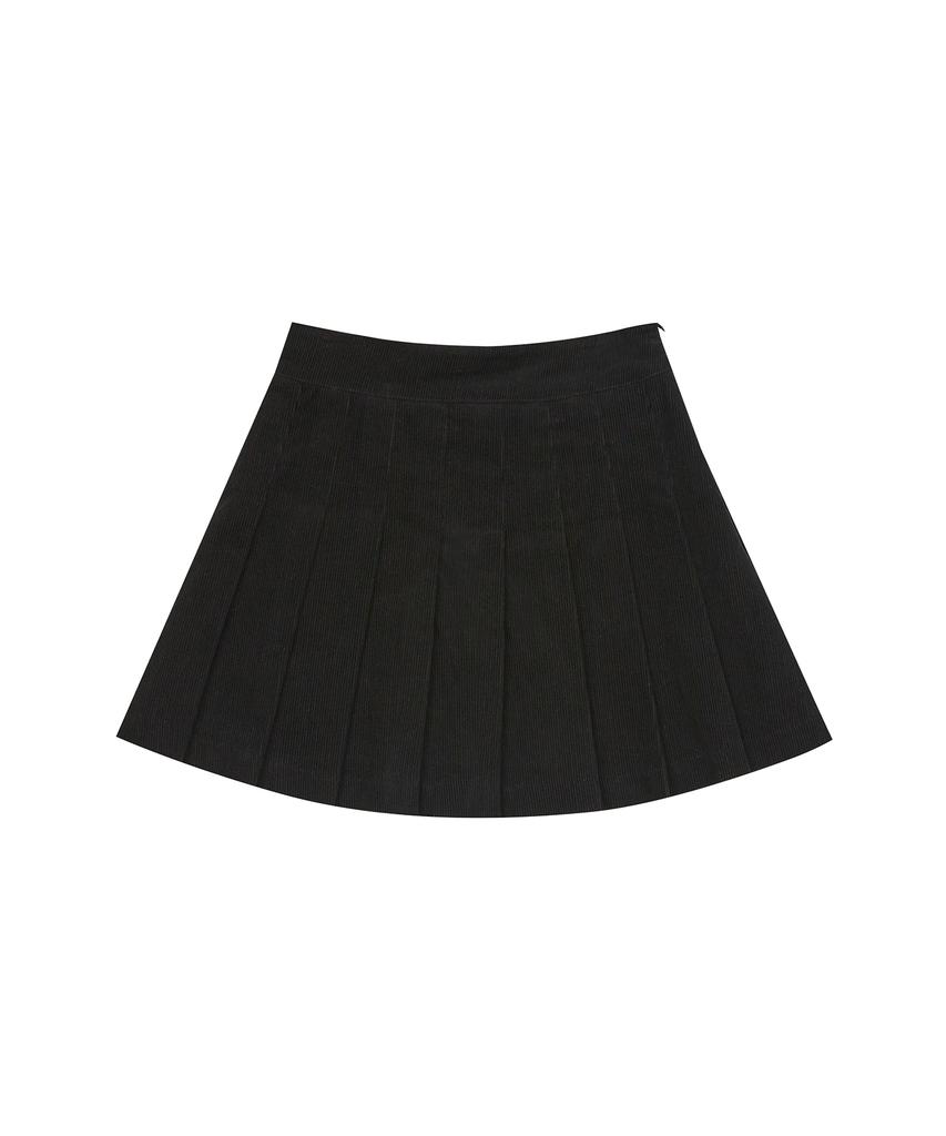 Love Is True Ow Corduroy Setup Skirt(Black)