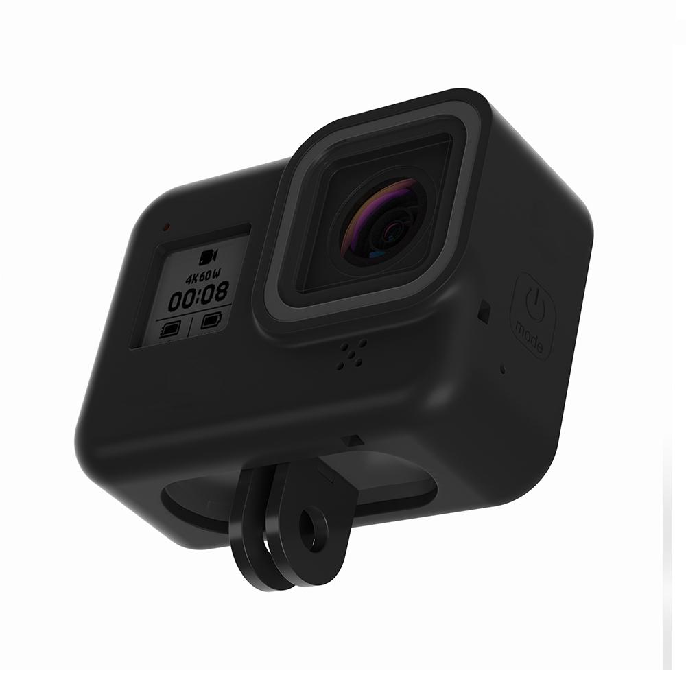 Silicone Case for GoPro Hero 8 Black Tempered Glass Screen Protector Protective Lens Film Housing Cover for Go Pro 8 Accessories