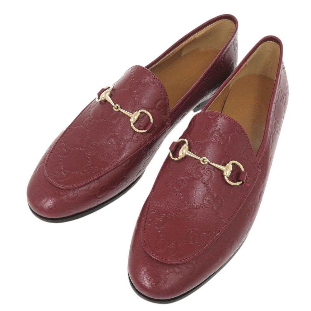Gebrauchte AUTHENTISCHE GUCCI 786016 Loafer Jordaan Horsbit Guccissima Lederschuhe Bordeaux