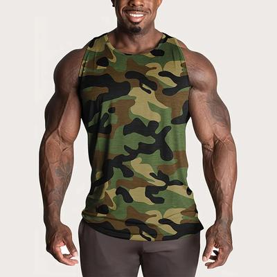 Summer Round Neck 3D Camouflage Printed Top Fashionable Casual Sport Sleeveless Men's Tank Tops