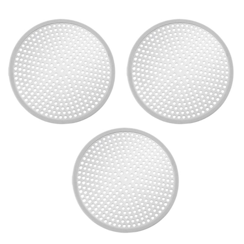 

304 Stainless Steel Shower Drain Cover Practical Drain Strainer Mesh Bathroom Drain Guard Hair Filter 3PCS