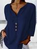 European & American Women's Retro Cotton Lapel Shirt with Sophisticated Button Design