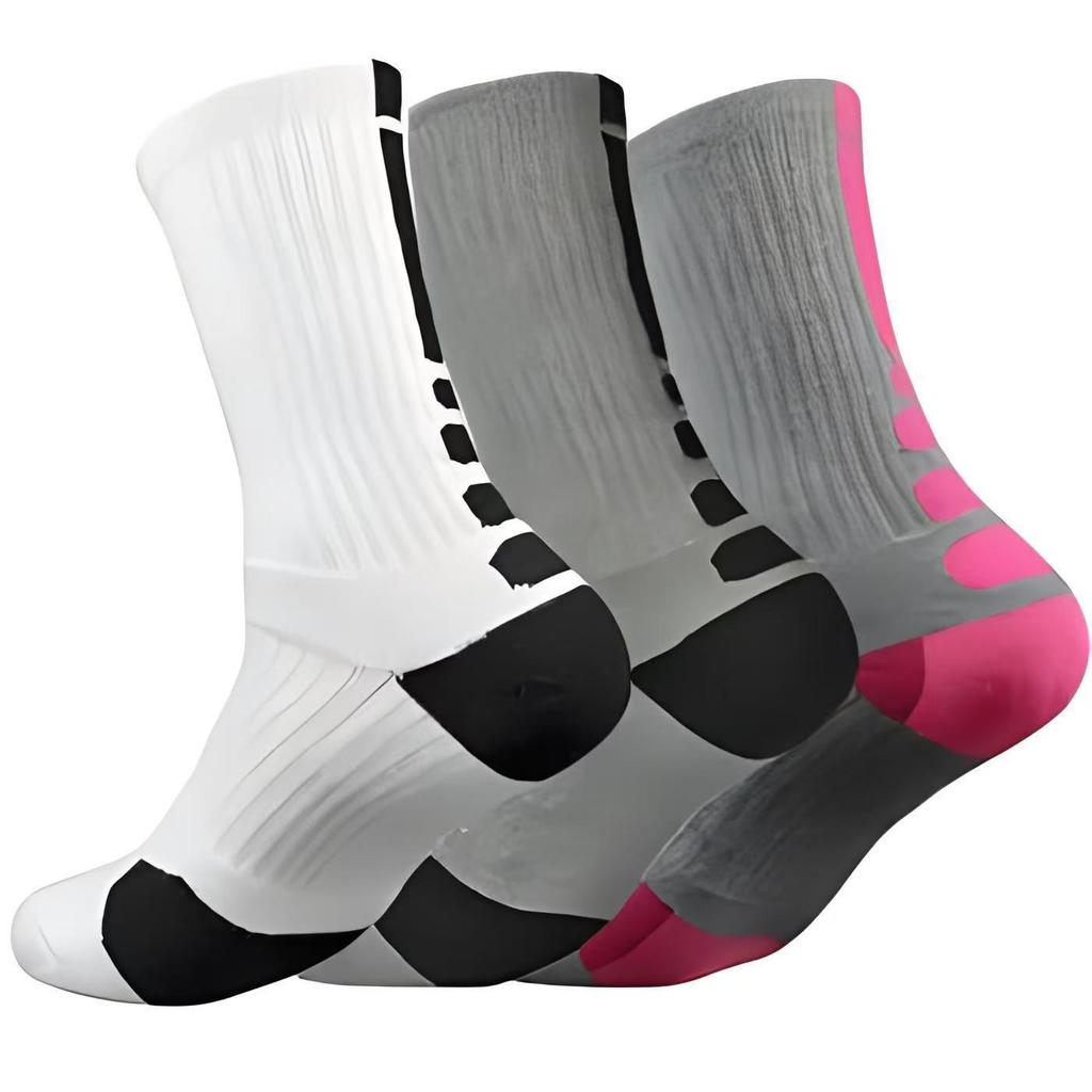 Custom Embroidered Antibacterial Pure Cotton Mid-Calf Sports Socks