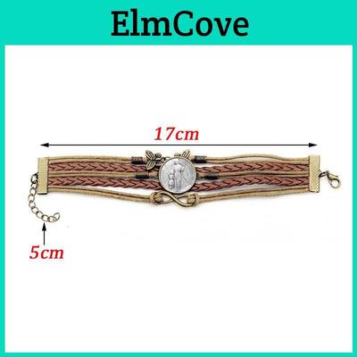Elegante Bracciale Sette Arcangeli Pietra del Tempo Moda Donna Infinito Farfalla