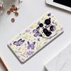 For Xiaomi 15 Ultra Case Purple Butterflies Pattern Printing Straight Edge TPU Phone Back Cover
