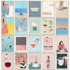 Nordic Poster Pool Party Swim Diving Bathtub Coffee Girl Abstract Wall Art Print Canvas Painting Decor Pictures Living Room Home
