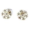 European-American Snowflake White Diamond Stud Earrings - Christmas Collection