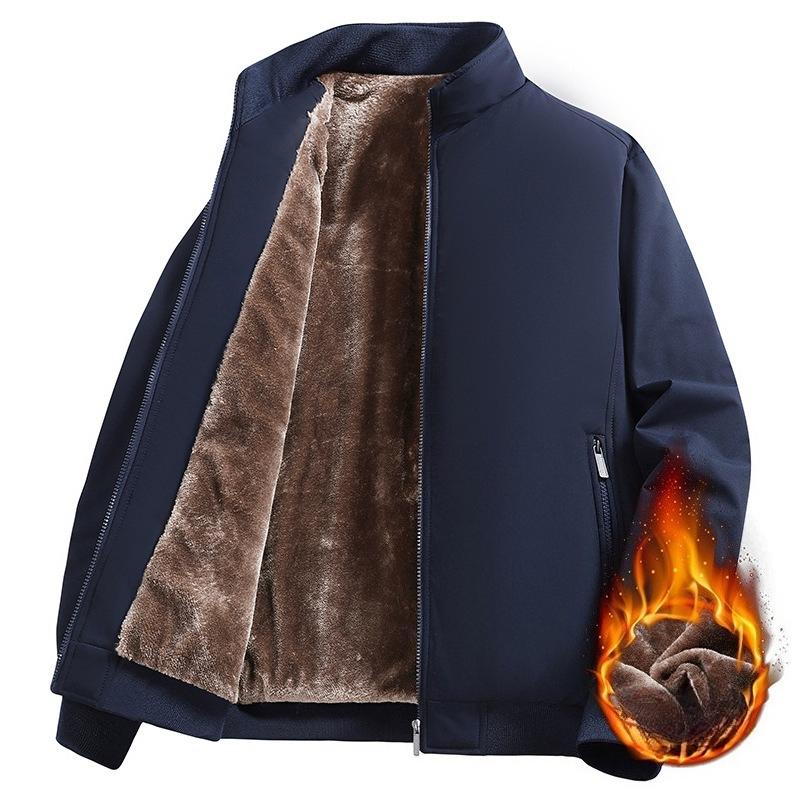 Men Windbreaker Streetwear Winter Fleece Jackets Thicken Warm Varsity Jacket Coat For Men Parkas Overcoats