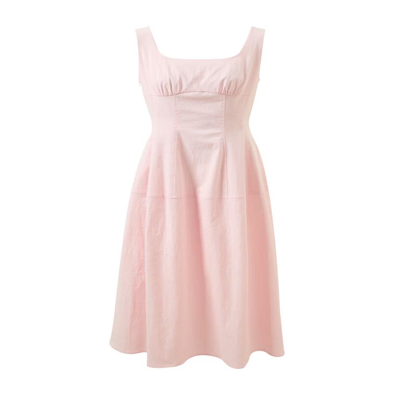 

Sancai French Square Neck A-line Sleeveless Dress L