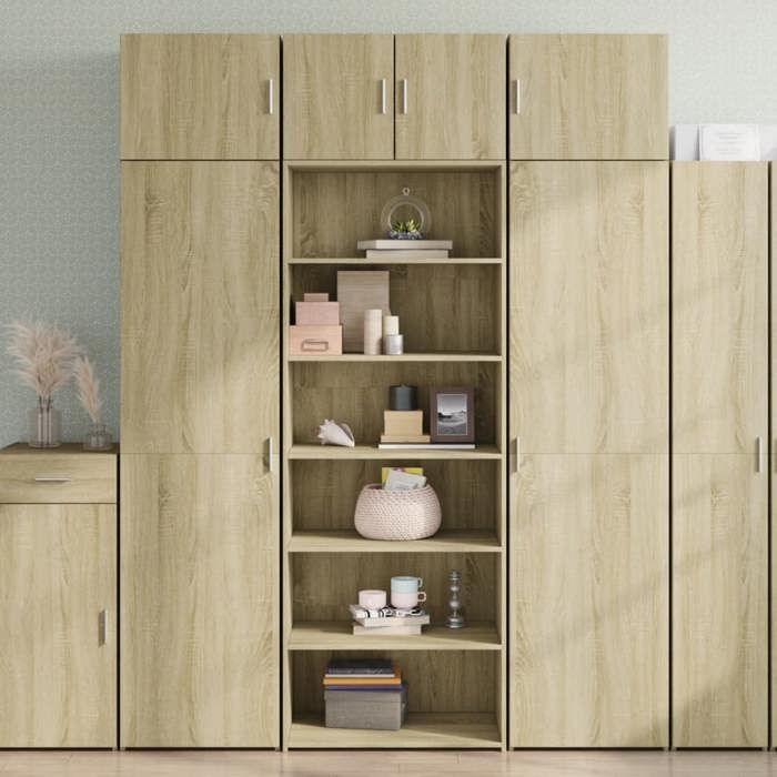 VidaXL Highboard Oak Sonoma 70x41x185 Cm Engineered Wood, Sideboard, Cupboard, Side Cabinet, Cabinet, 3281689