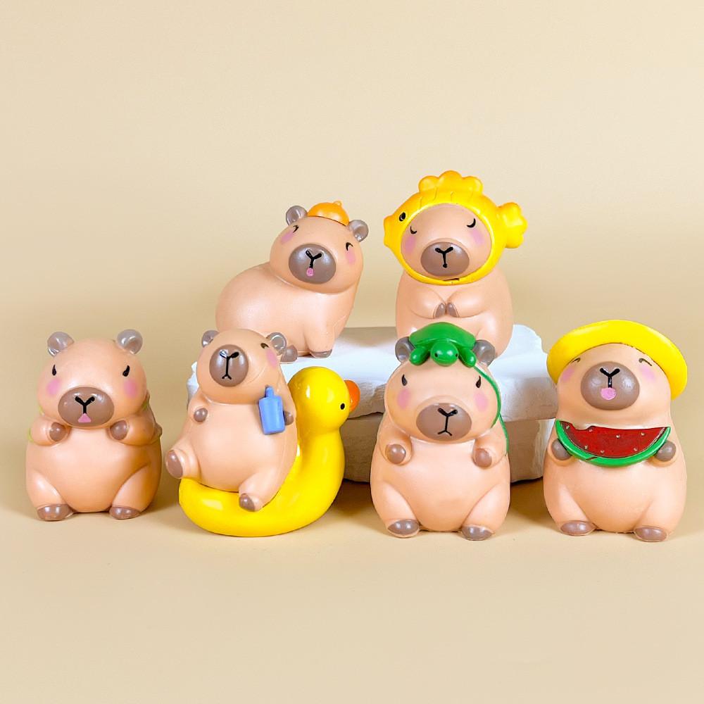 Capybara Pvc Collectible Model With Mood Variants For Anime Enthusiasts And Home Decor