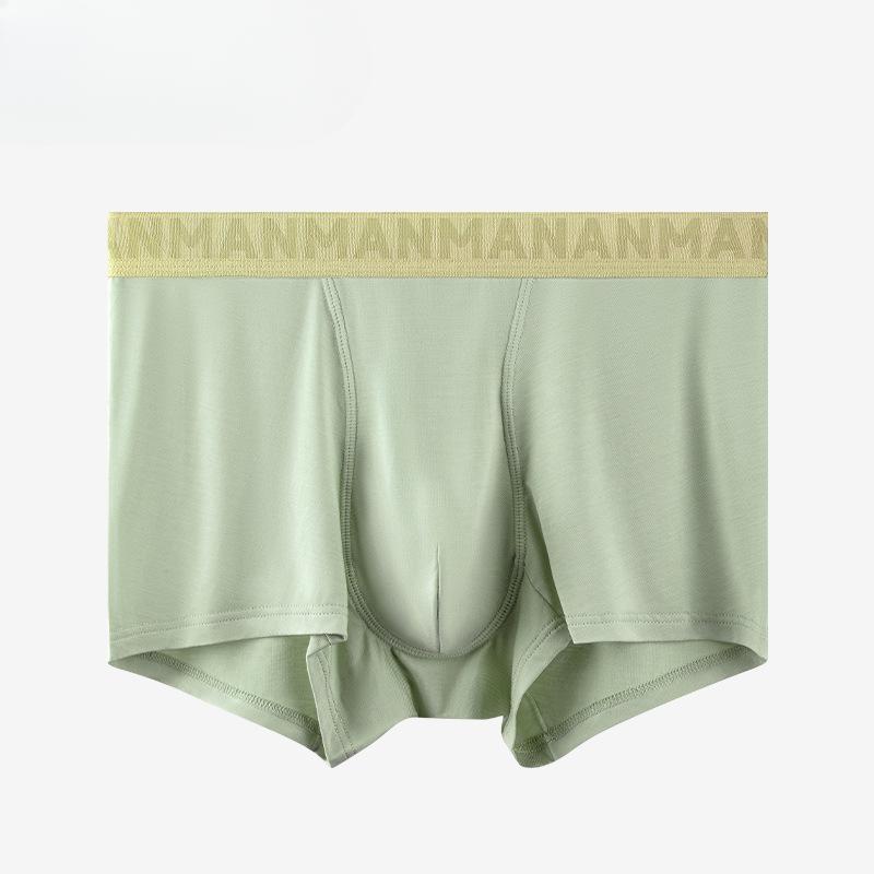 Pánské boxerky z čisté bavlny, antibakteriální, s vnitřním rozkrokem, prodyšné, pro chlapce, jednobarevné, pro mladé muže, do poloviny pasu