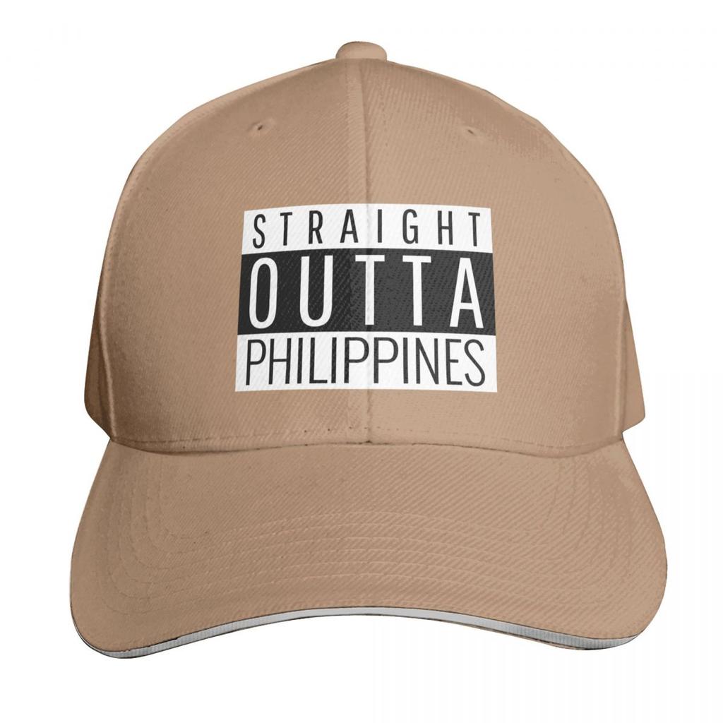Straight Outta Philippines Baseball Cap Snapback Flat Bill Strapback Dad Hat Six Panel Structured Crown