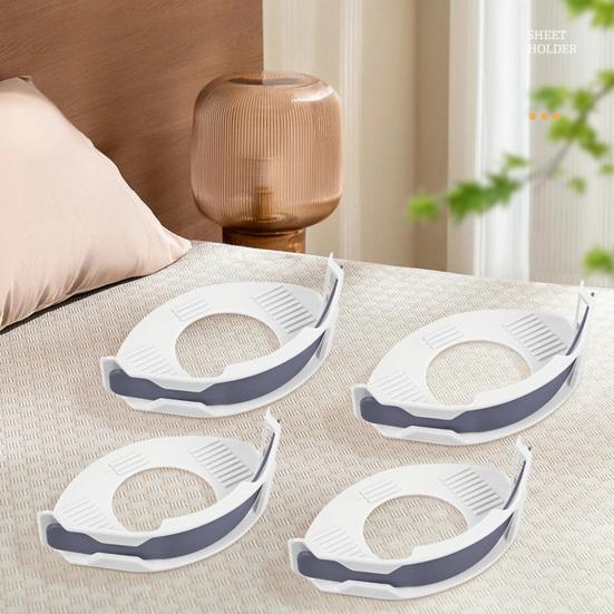 4Pcs Bed Sheet Holder Anti-Slip Design Easy to Install Fixing Strips Bedding Fixer Clips Bedding Accessories
