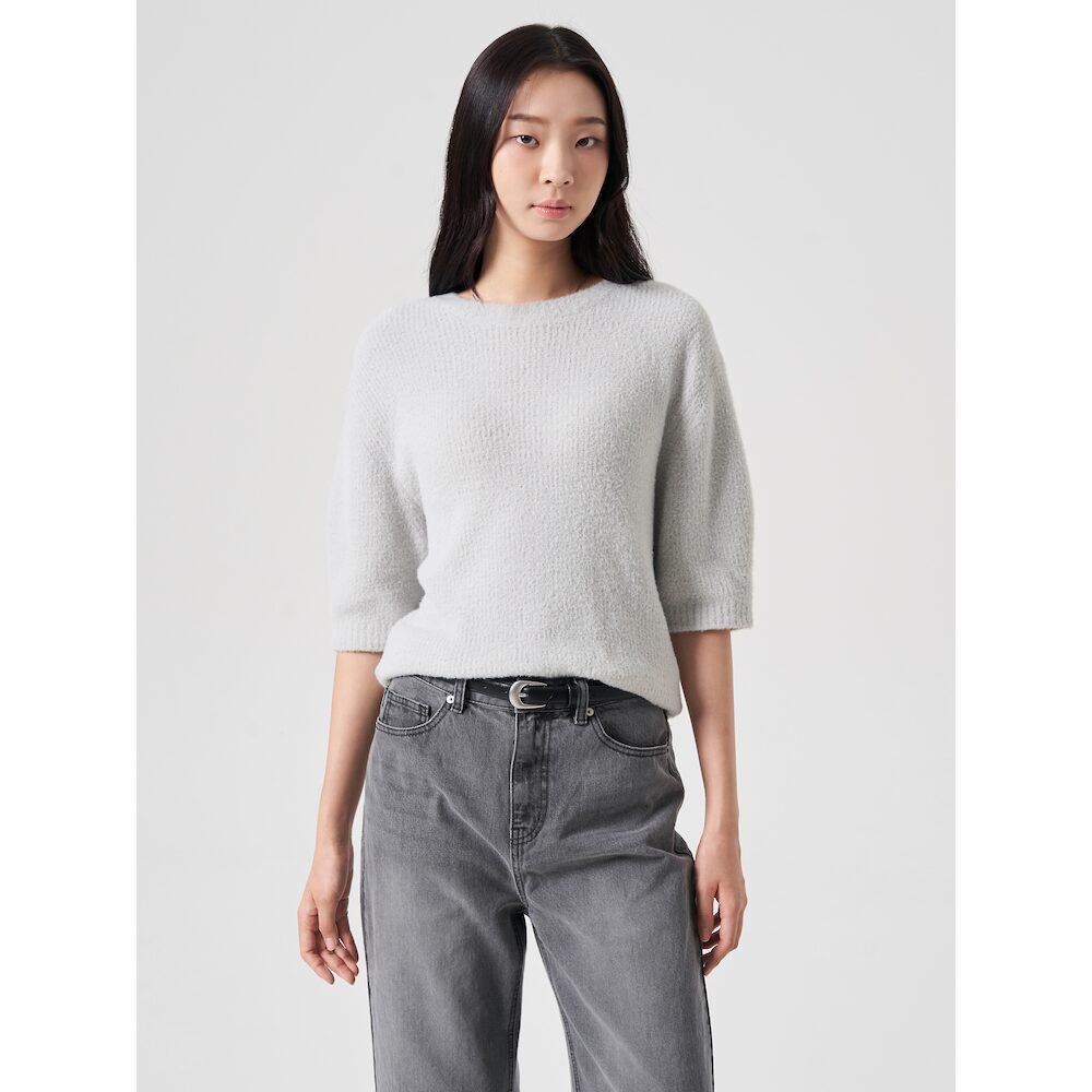 8Seconds Hairy Short Sleeve Pullover Light Gray Light Gray (Silver)/S