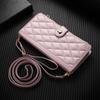 Crossbody Phone Case for Google Pixel 10 Pro XL Pixel9 9A 8 8A 7 7A 6 6A Diamond Pattern Zipper&buckle Leather Card Slot Wallet