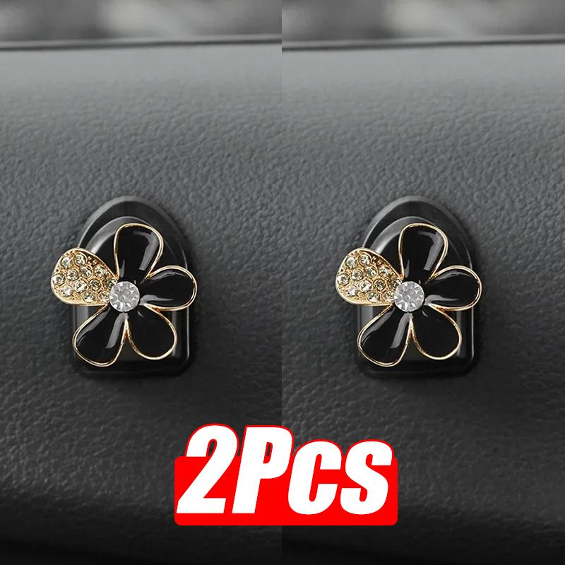 1/2 Stück Kreativer Bär Blume Mini Autohaken Sitzlehnenhalter für Schlüssel Aufhänger Auto Aufbewahrungsorganizer Auto Innenraumzubehör