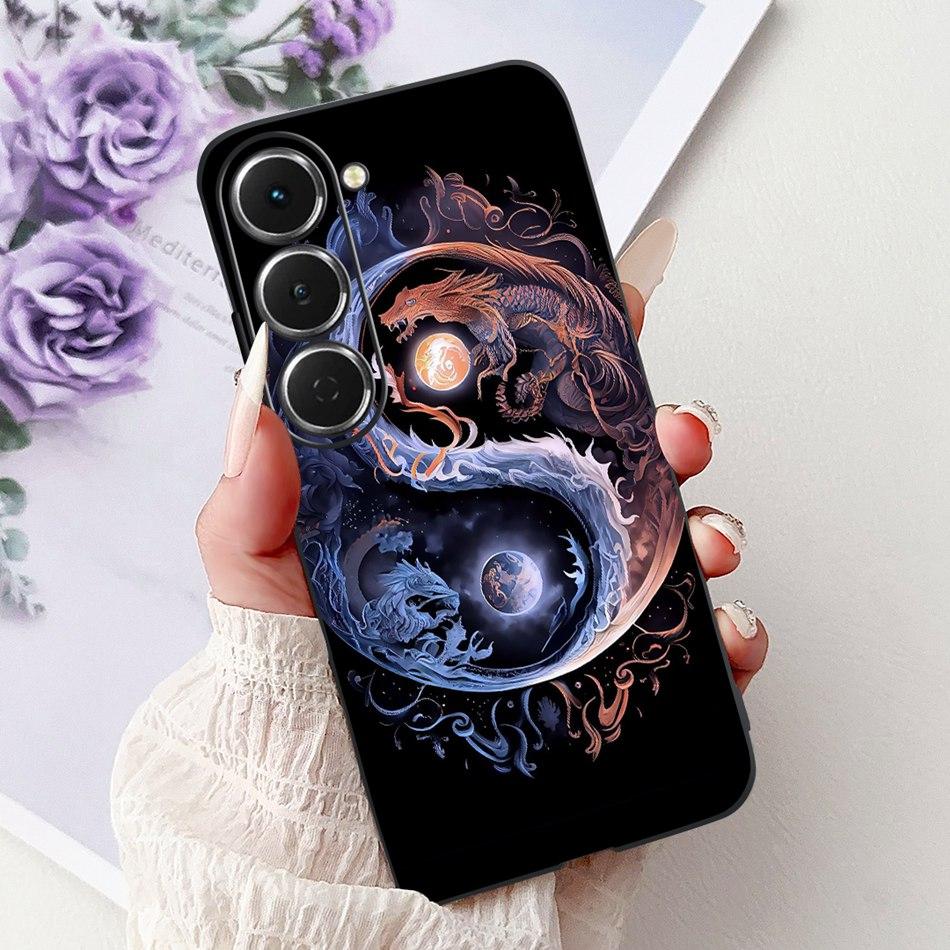 For Tecno Spark 40 Pro / 40 Pro+ Cool Dragon Tiger Painted Phone Case For Tecno Spark 40Pro Plus KM6 KM7 Soft Silicone TPU Cases