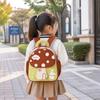 Cartoon Design 3D Mushroom Shape Backpack Lightweight Kindergarten Bookbag  Preschool Use