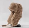 Extreme Warm Ushanka with Long Ear Covers, Super Thick Knit Winter Hat for Women, Windproof Skiing Cycling