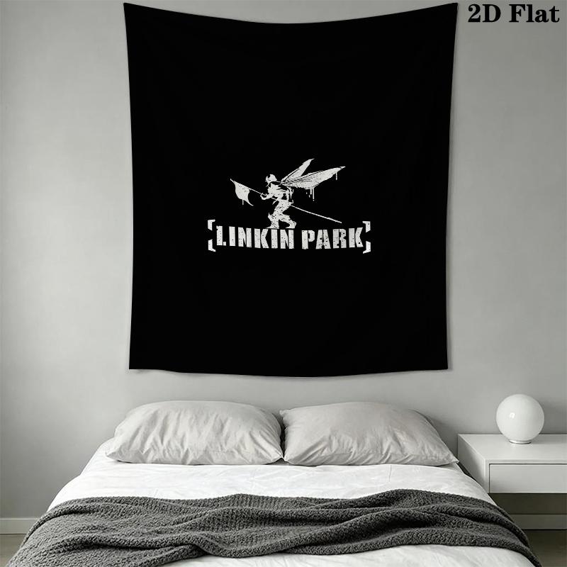Linkin Park Wall Tapestry Aesthetic Wall Hanging Printed Fabric Blanket Decorative Tapestries for Bedroom Living Room Home Decor