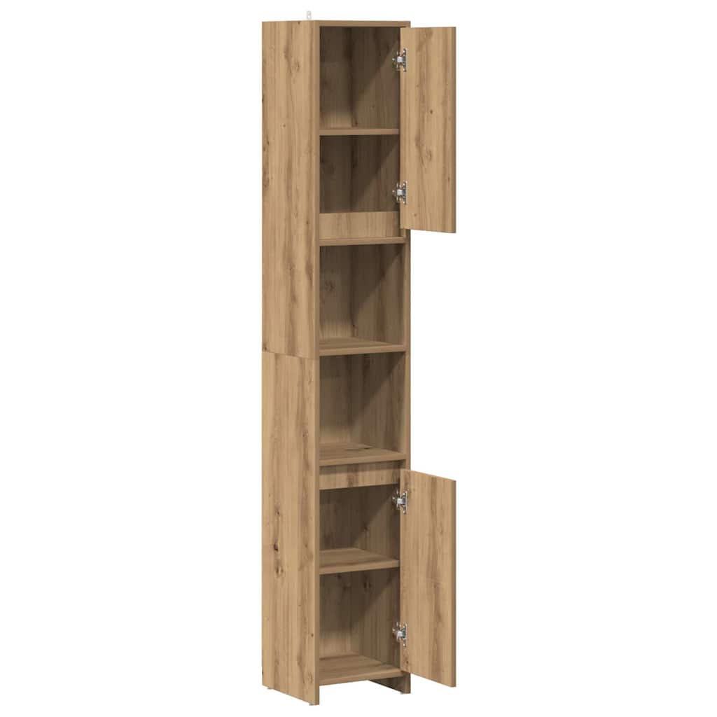 Bathroom Cabinet Artisan Oak 30 x 30 x 183.5 cm Engineered Wood
