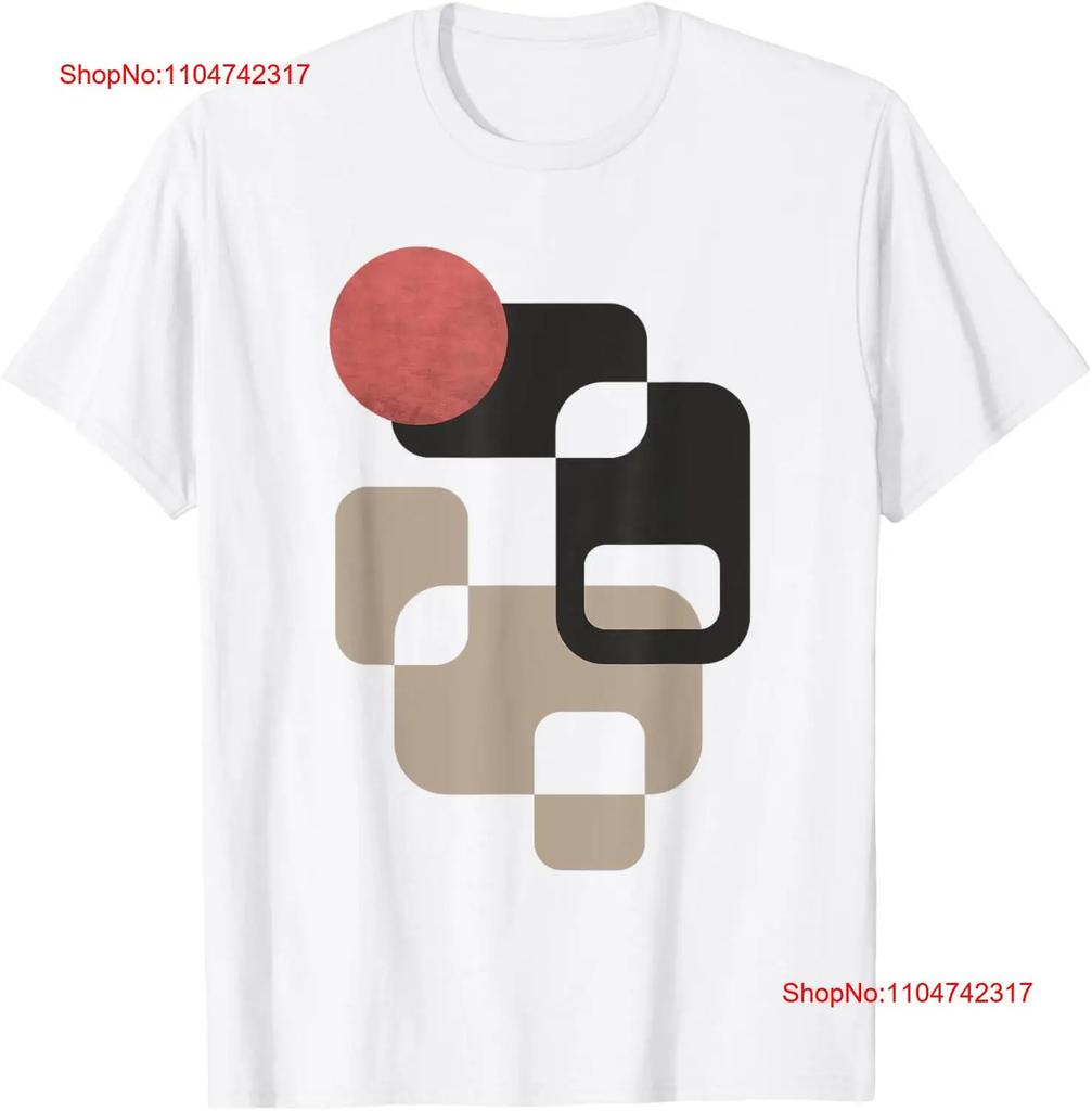Retro Geometric Shapes T Shirt vintage Washed Comfortable Casual designer clothes streetwear fashion homme graphic Stretched
