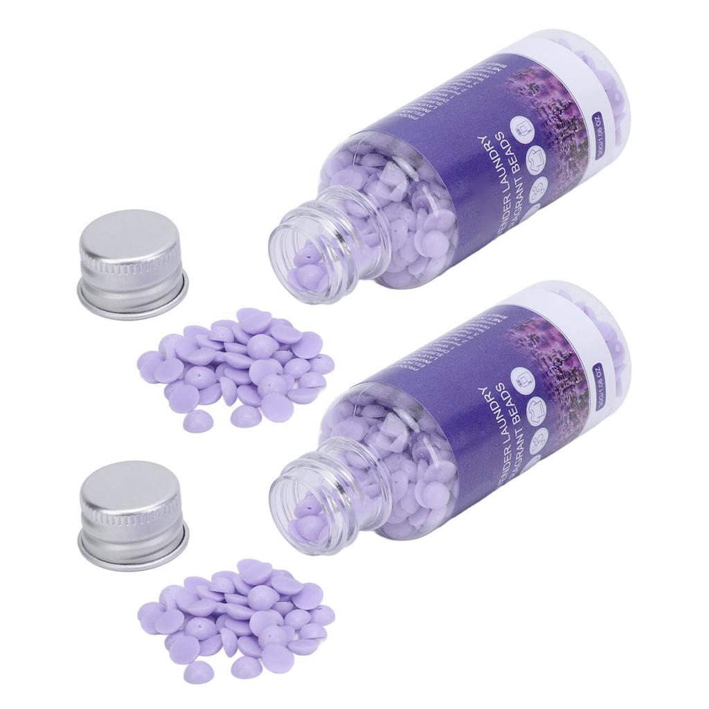 2 Pcs Laundry Scent Booster Beads Lavender Fragrance Lasting 12 Weeks Washer Scent Beads 30g 1.1 Oz
